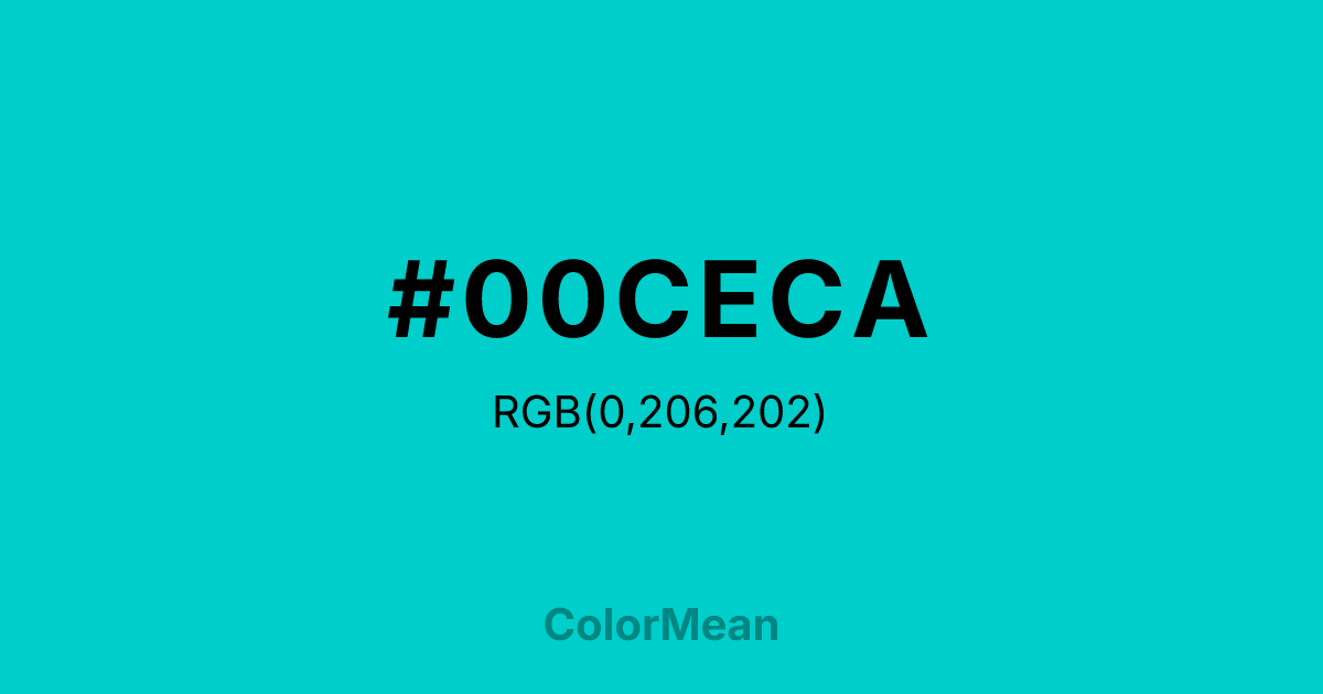 #00CECA color swatch