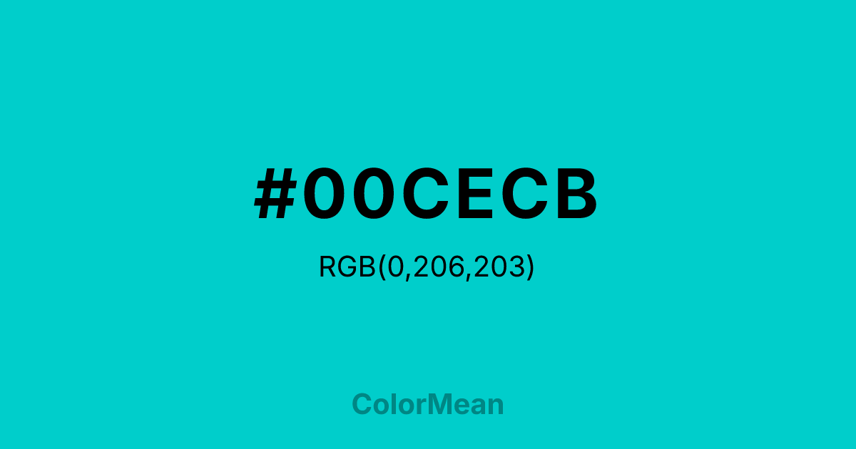 #00CECB color swatch