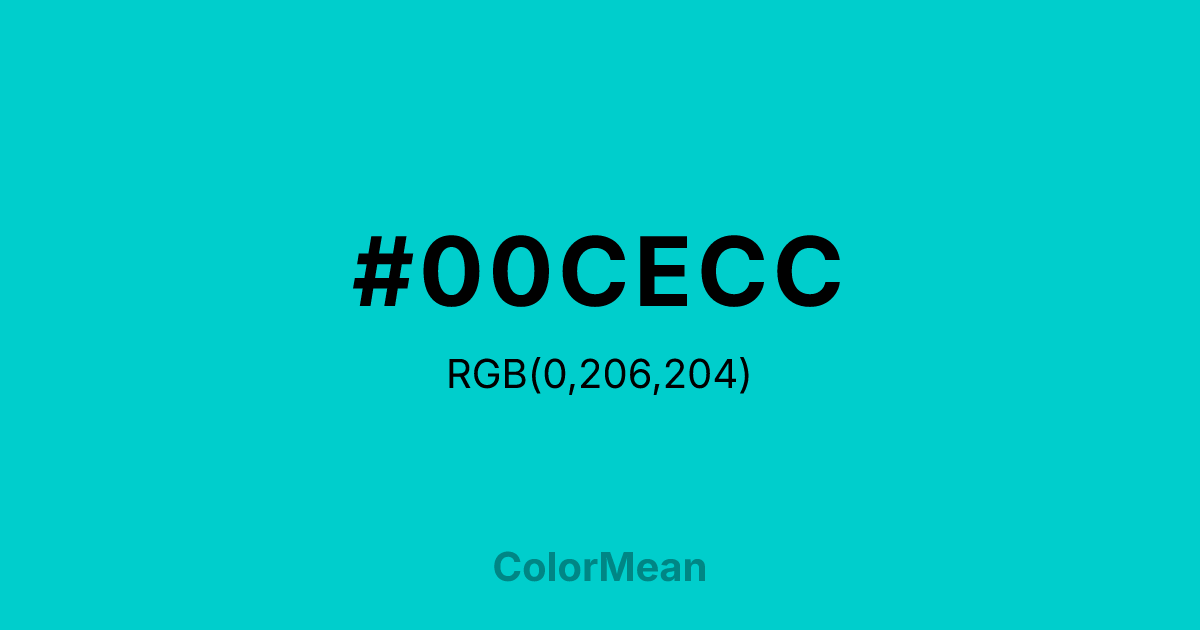 #00CECC color swatch