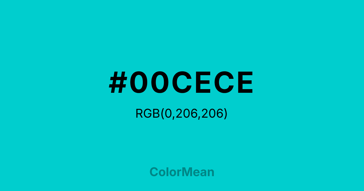 #00CECE color swatch