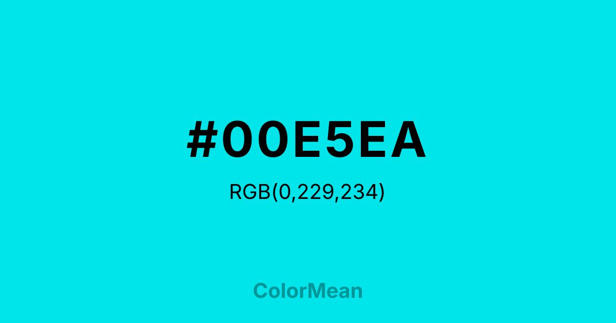 #00E5EA color swatch