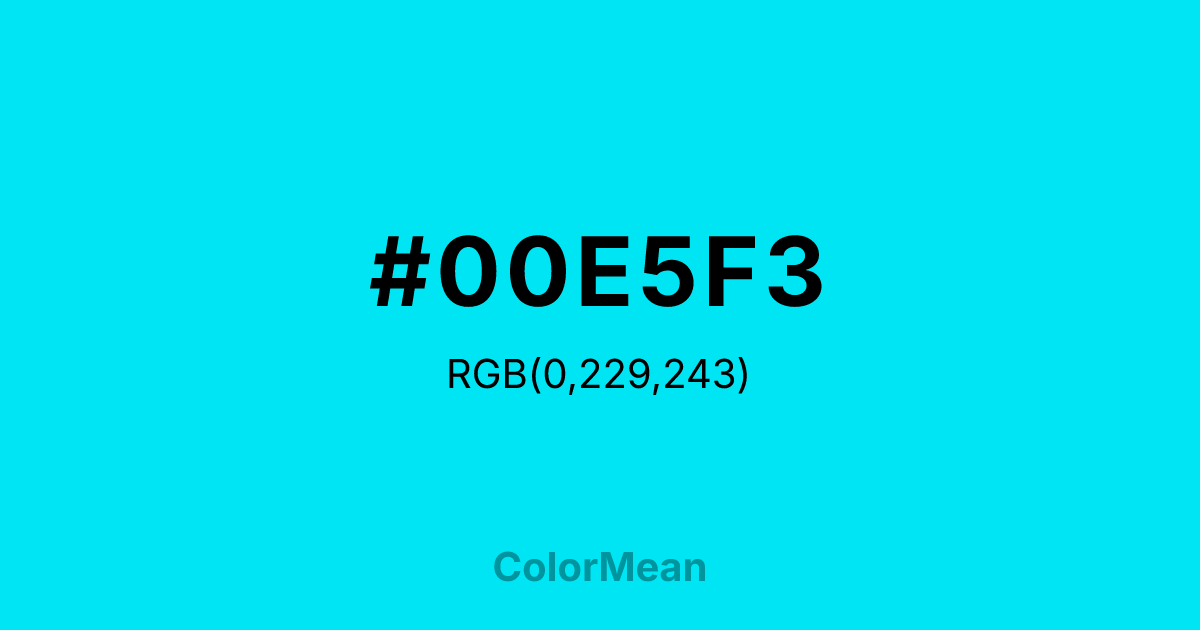 #00E5F3 color swatch