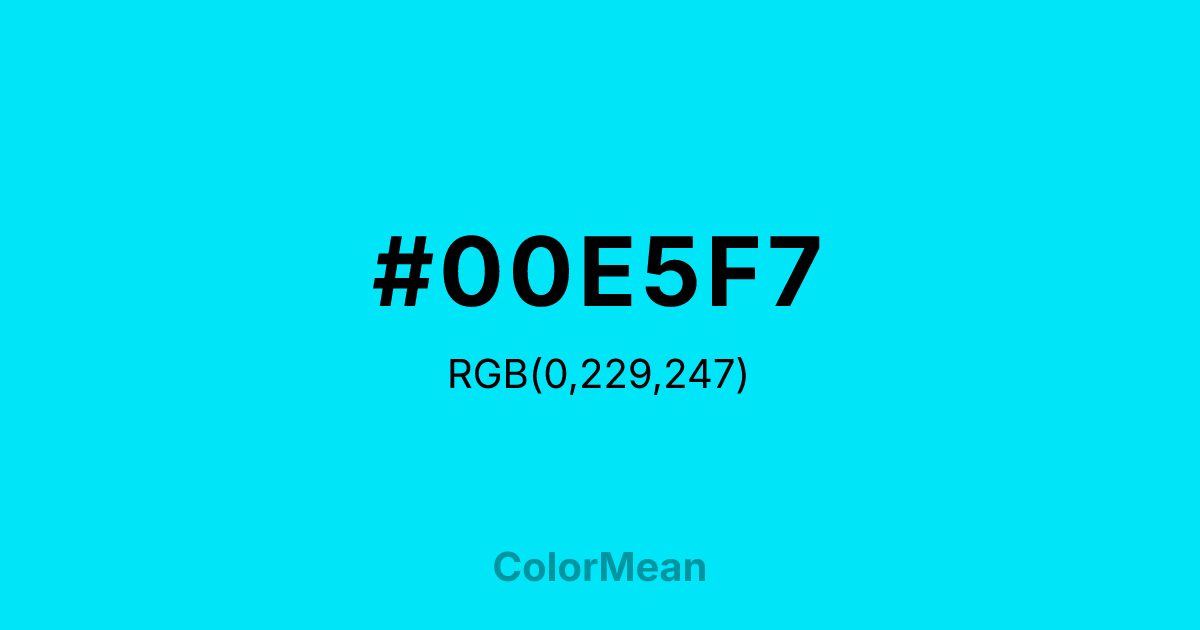 #00E5F7 color swatch