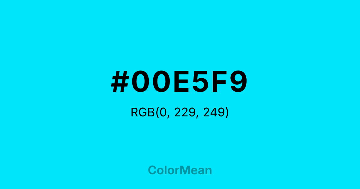 #00E5F9 color swatch