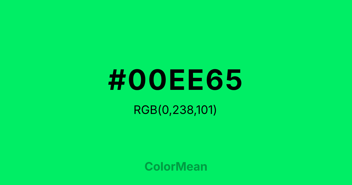 #00EE65 color swatch