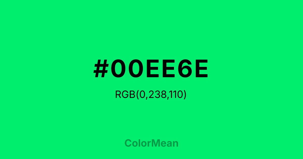 #00EE6E color swatch