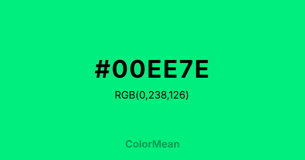 #00EE7E color swatch