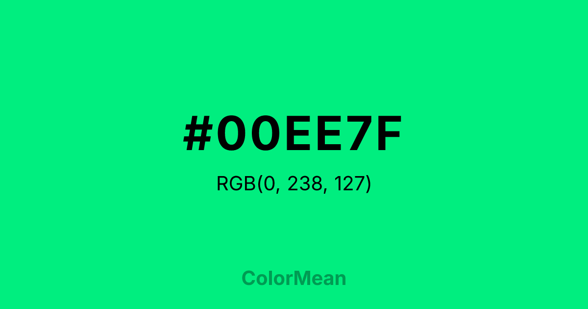 #00EE7F color swatch