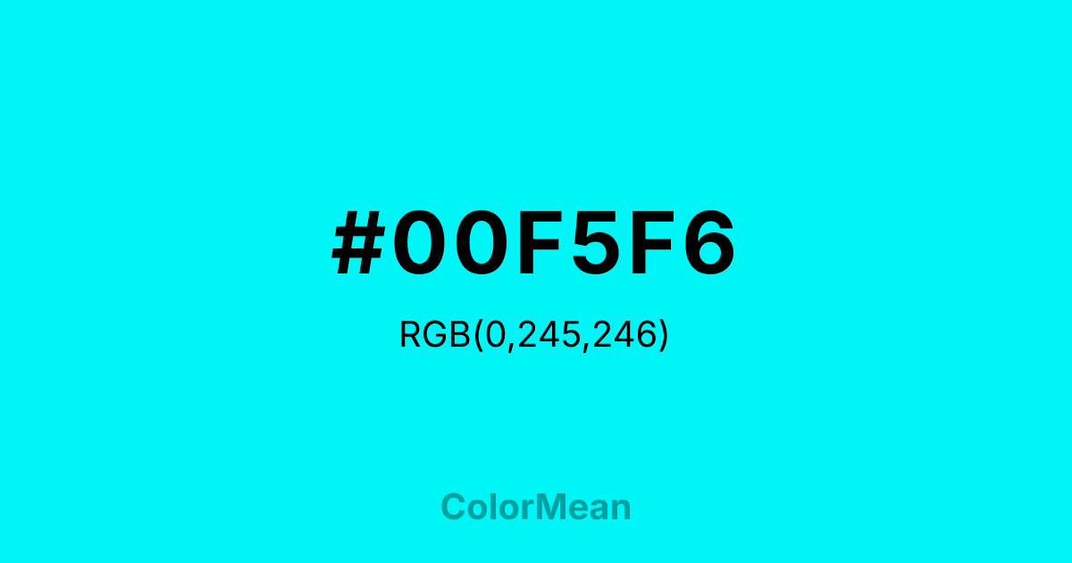 #00F5F6 color swatch