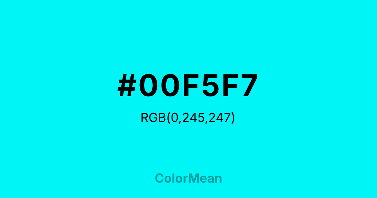 #00F5F7 color swatch