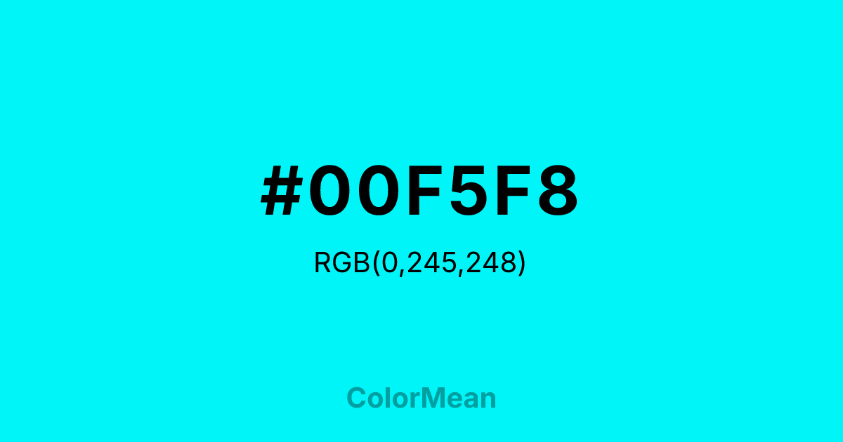 #00F5F8 color swatch