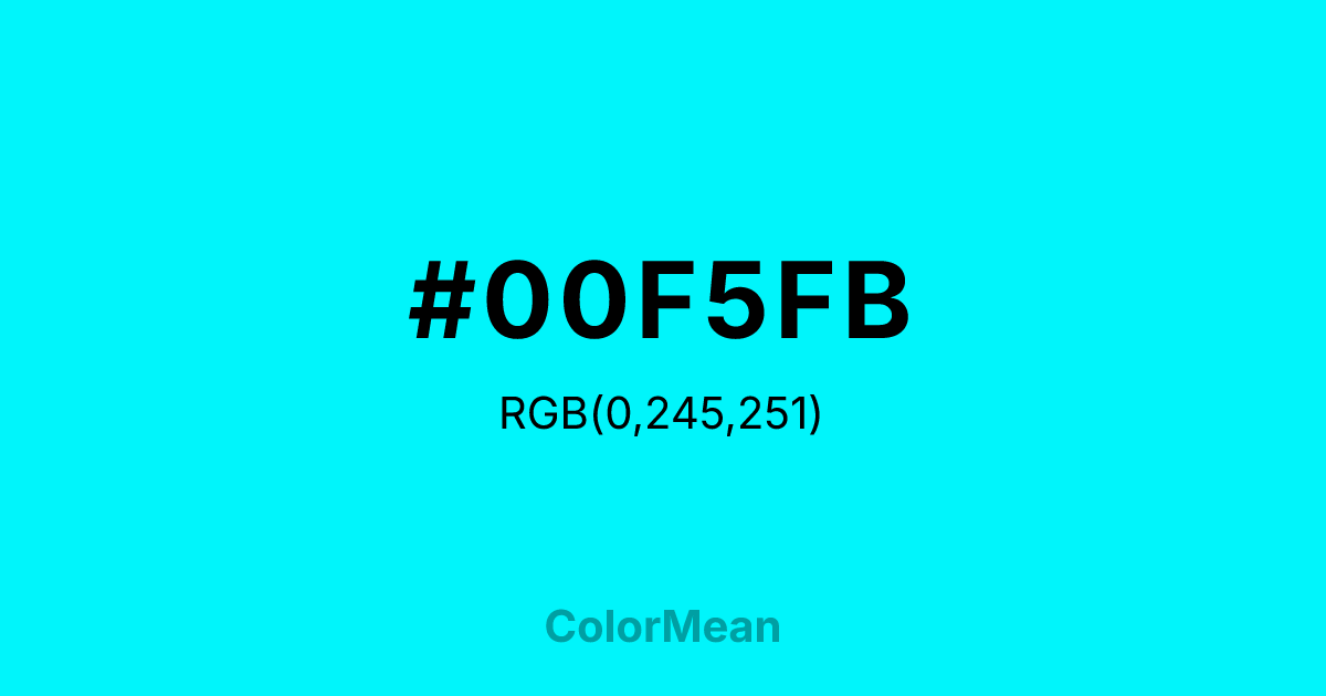 #00F5FB color swatch