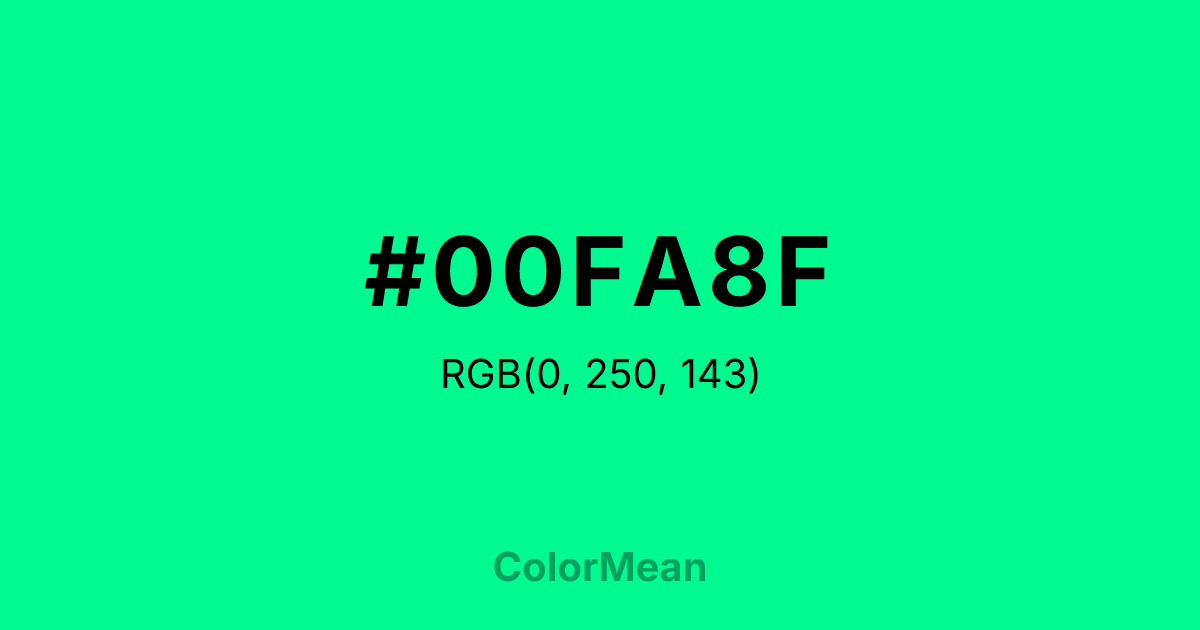#00FA8F color swatch