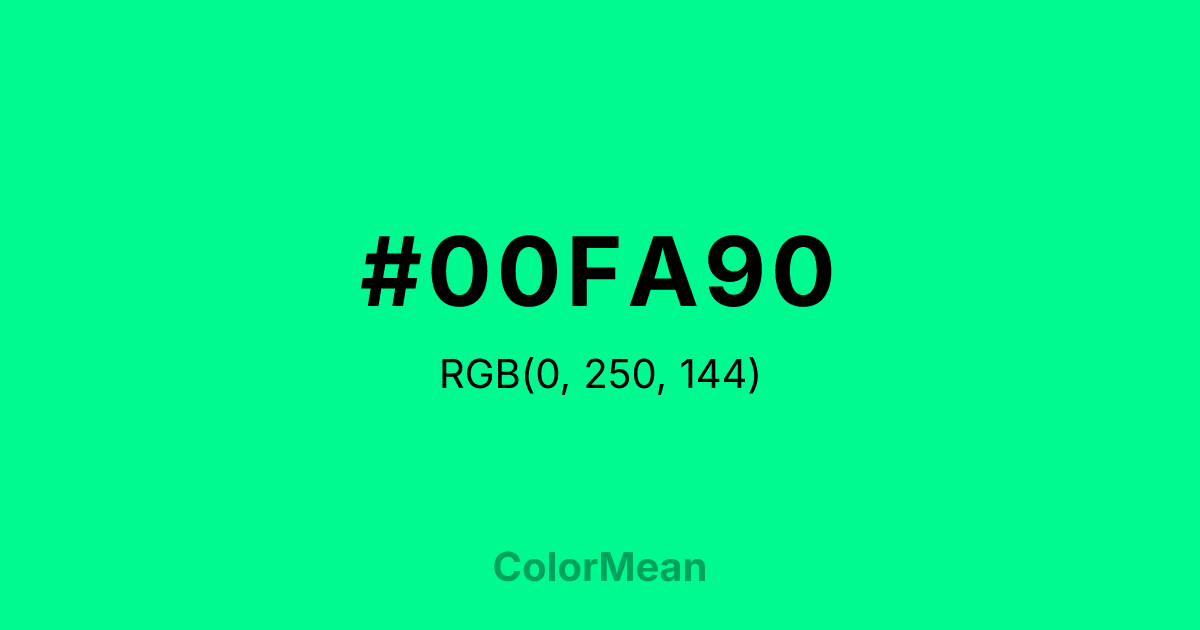 #00FA90 color swatch