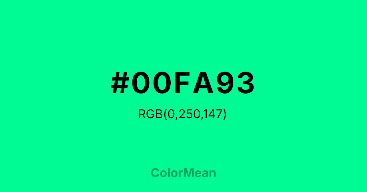 #00FA93 color swatch