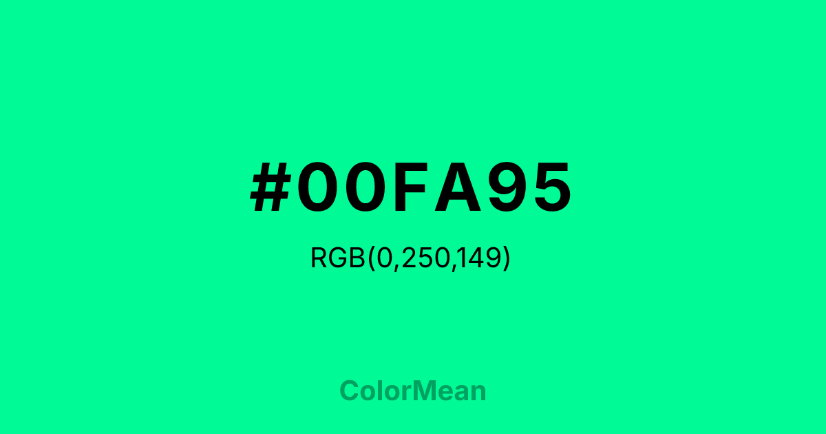 #00FA95 color swatch