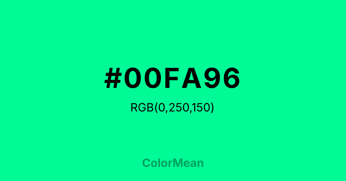#00FA96 color swatch