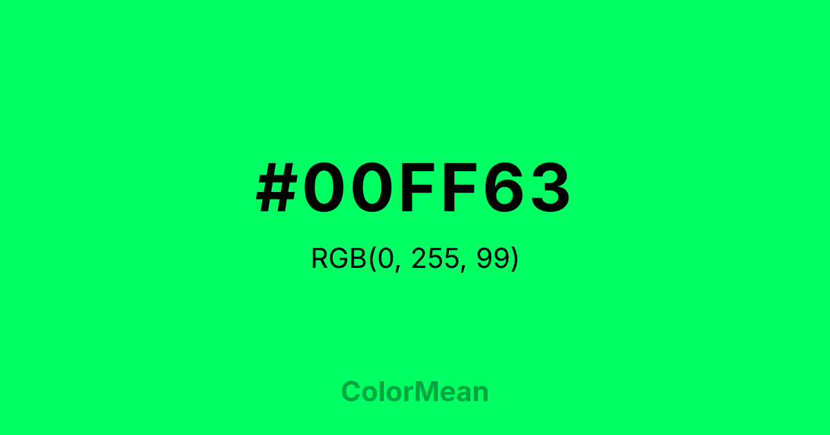 #00FF63 color swatch
