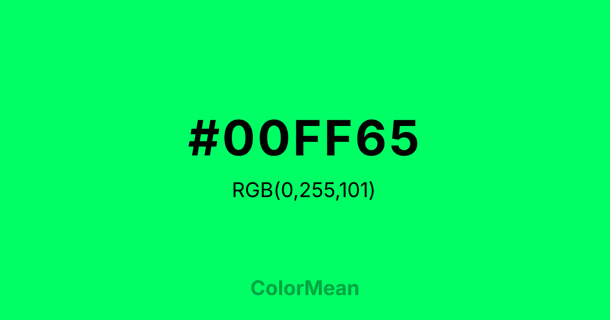 #00FF65 color swatch