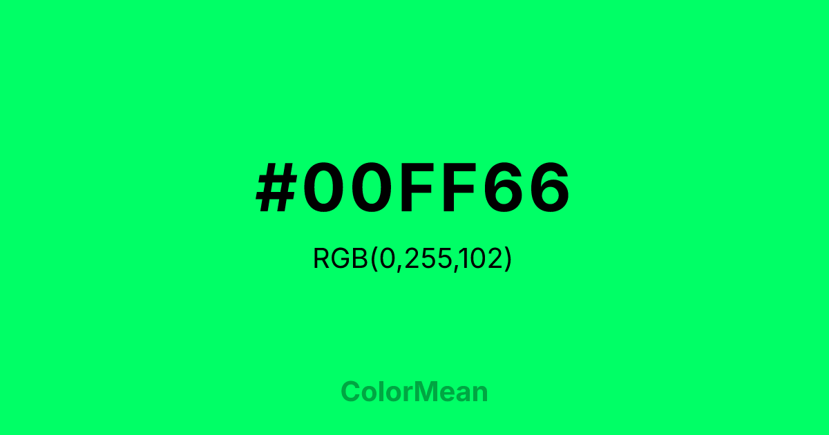 #00FF66 color swatch