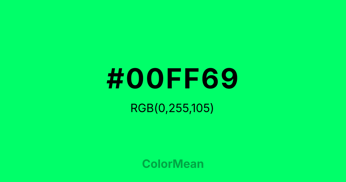 #00FF69 color swatch
