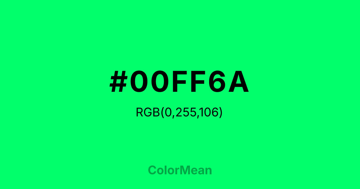 #00FF6A color swatch