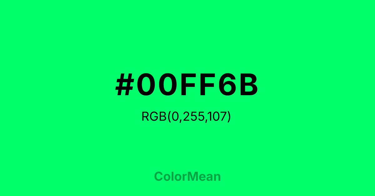 #00FF6B color swatch