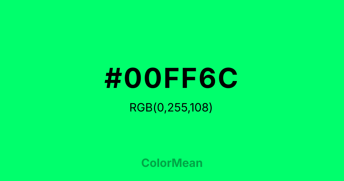 #00FF6C color swatch