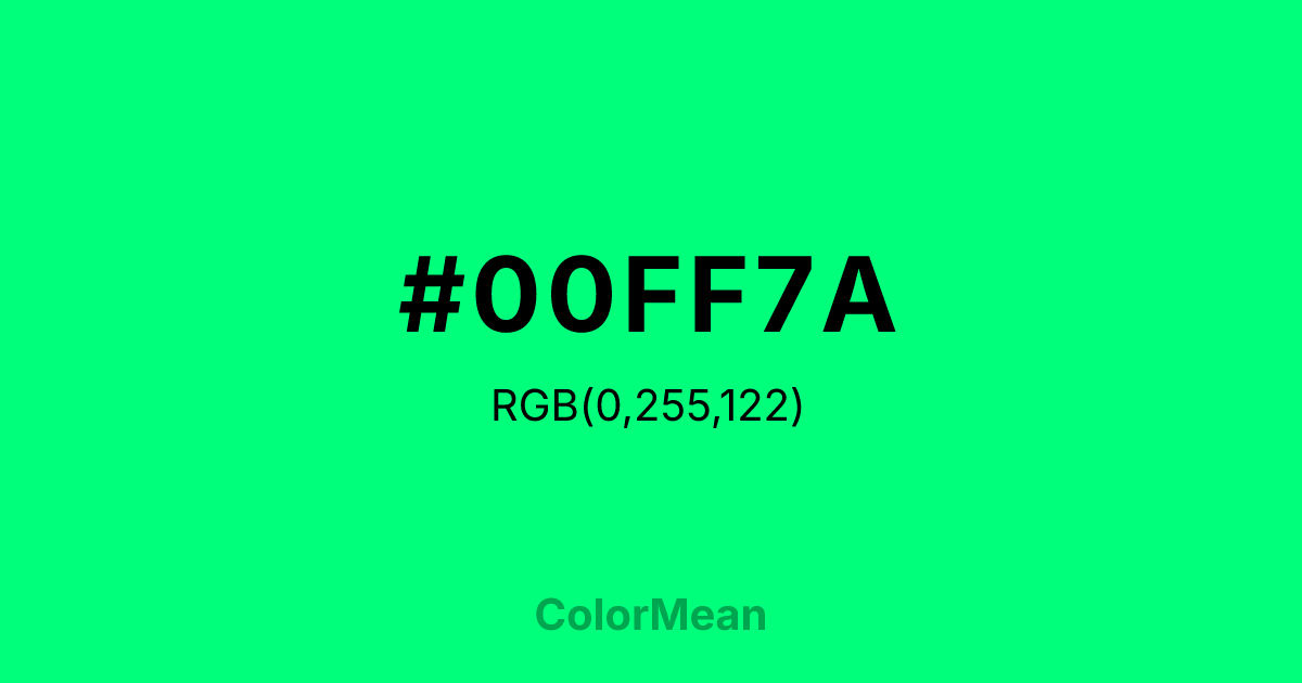 #00FF7A color swatch