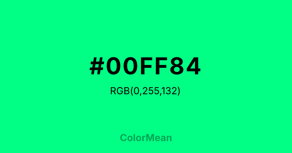 #00FF84 color swatch