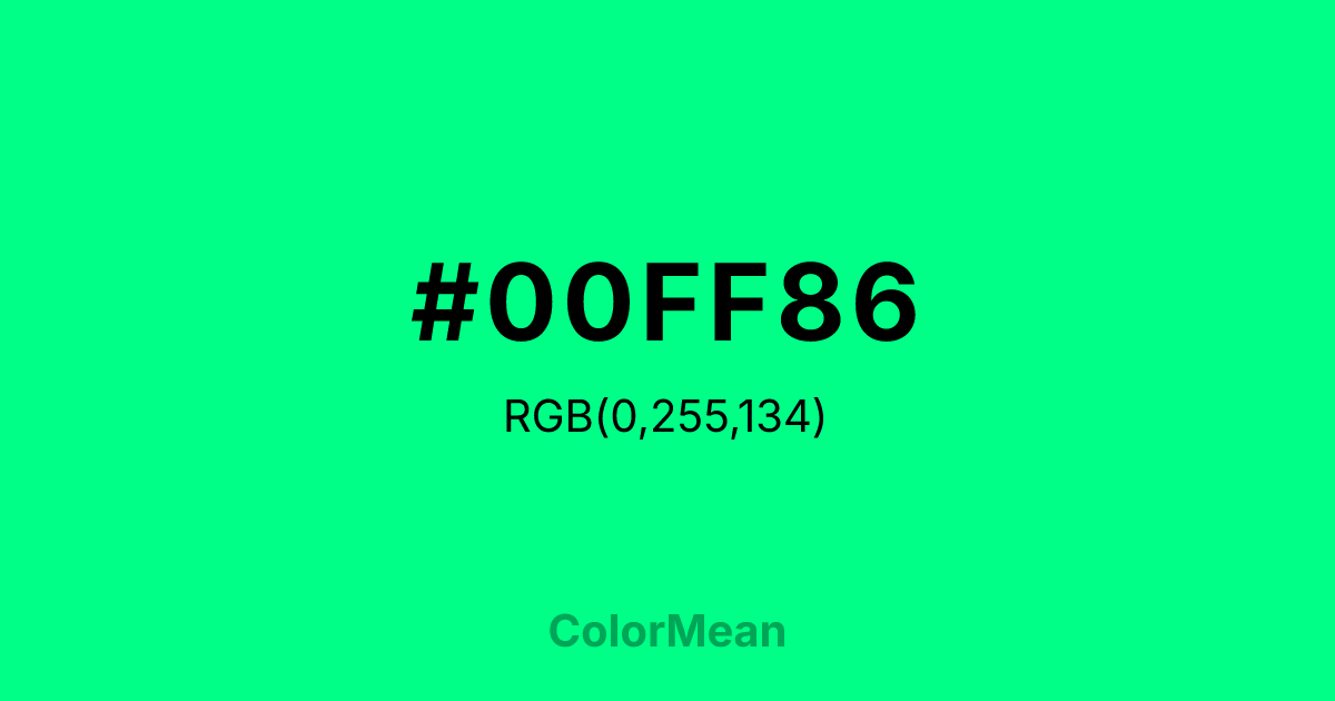 #00FF86 color swatch