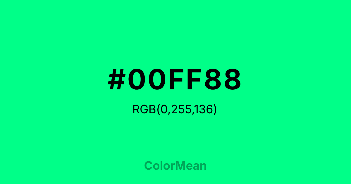 #00FF88 color swatch