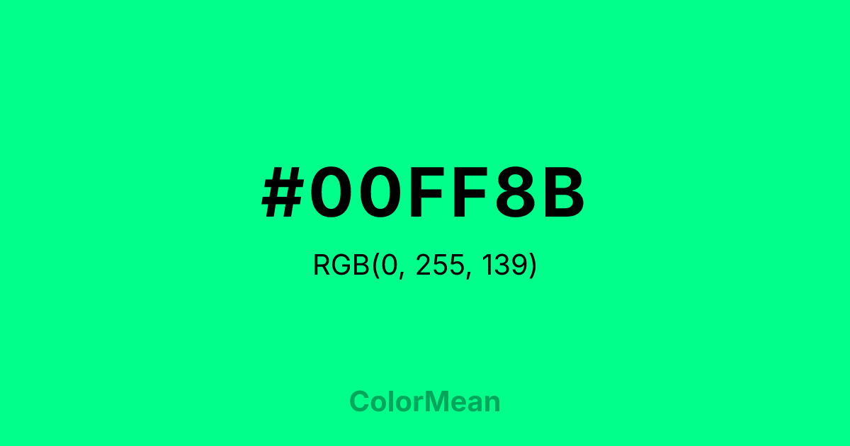 #00FF8B color swatch