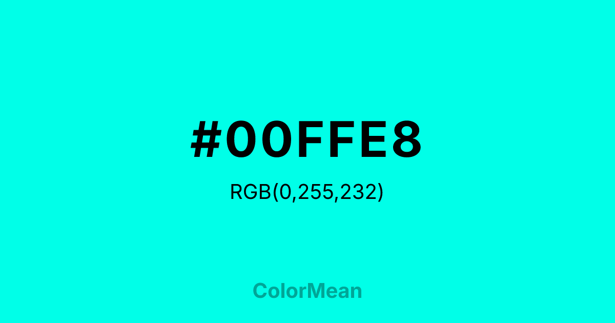 #00FFE8 color swatch