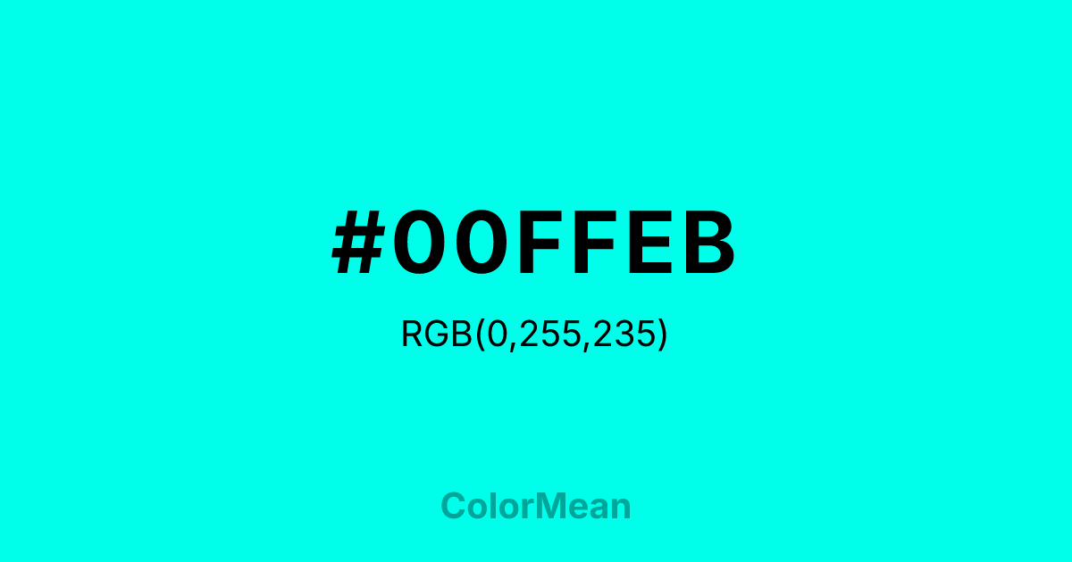 #00FFEB color swatch