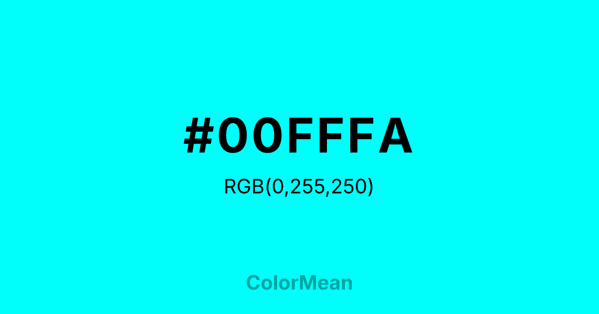 #00FFFA color swatch