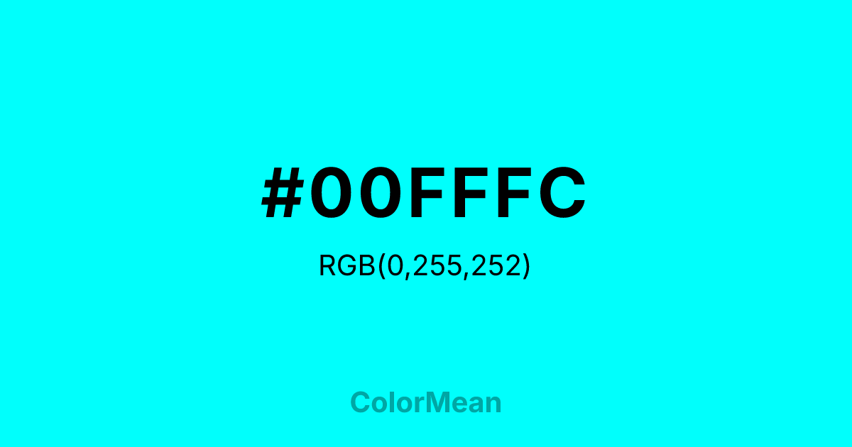 #00FFFC color swatch