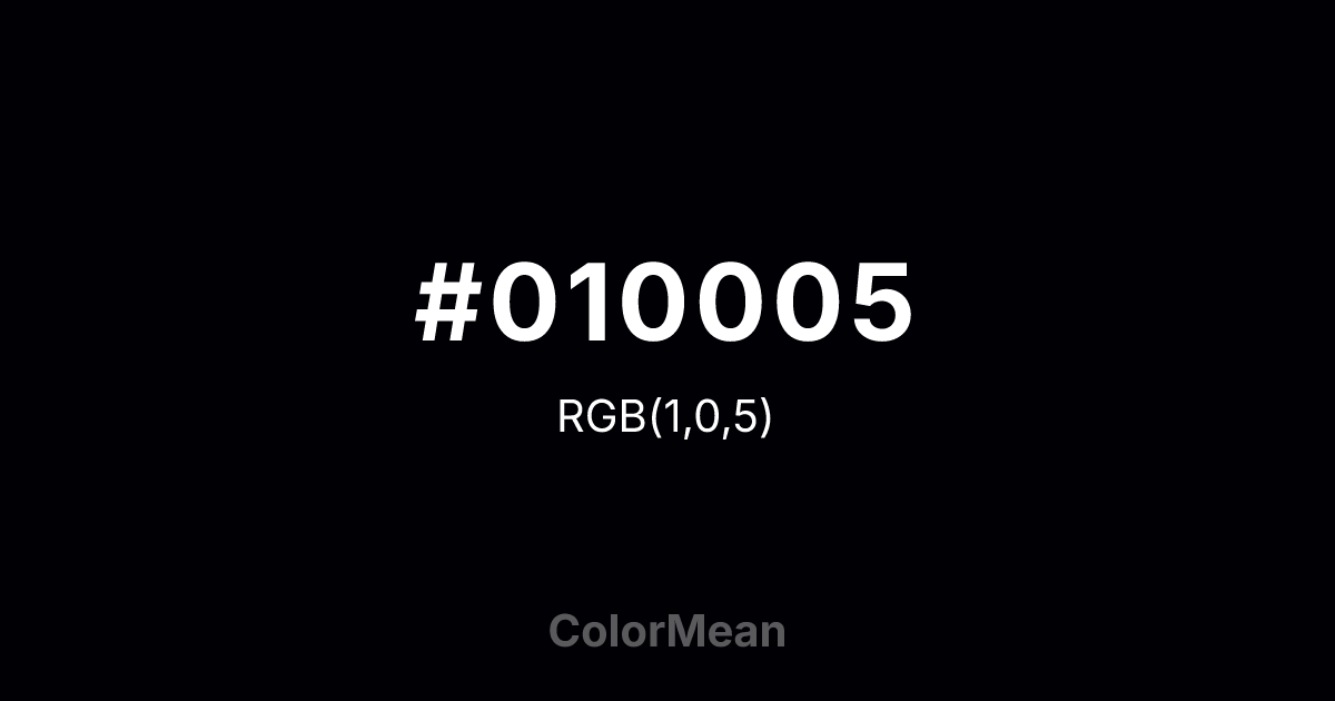#010005 color swatch