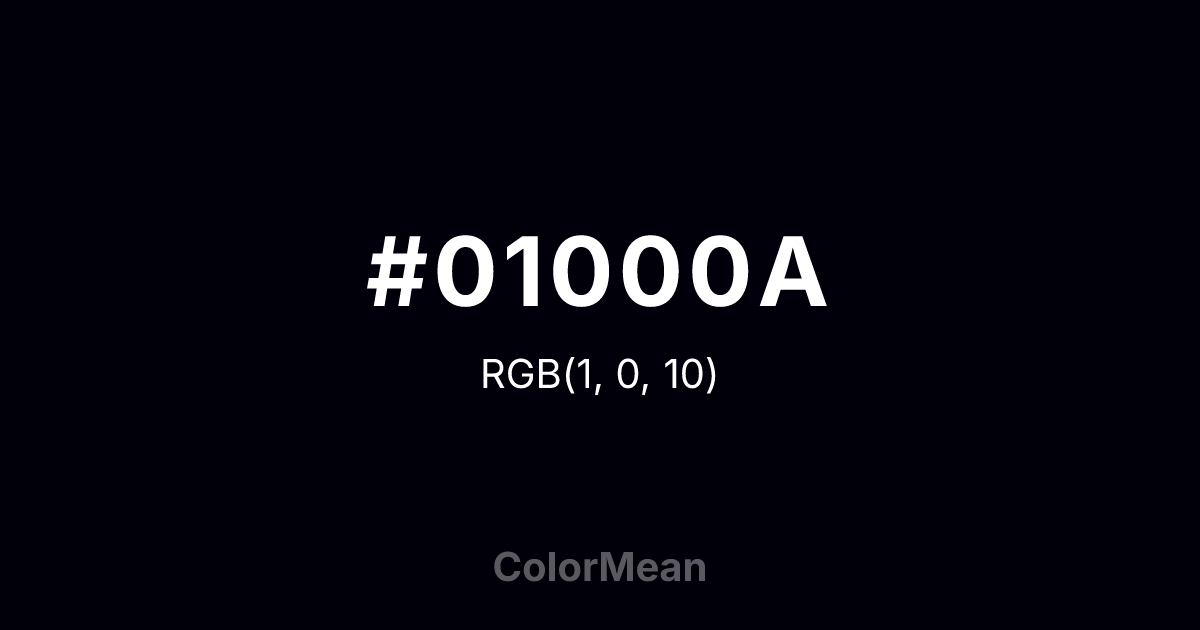 #01000A color swatch