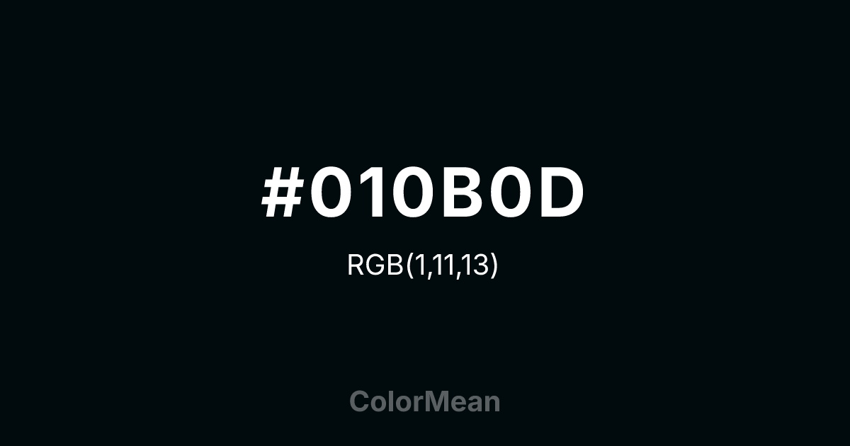 #010B0D color swatch