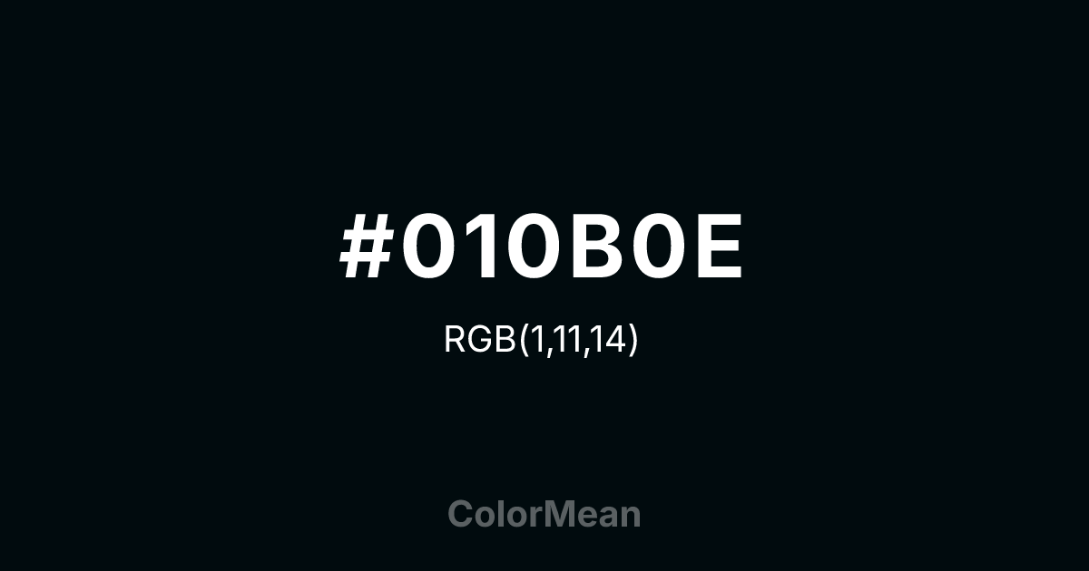 #010B0E color swatch