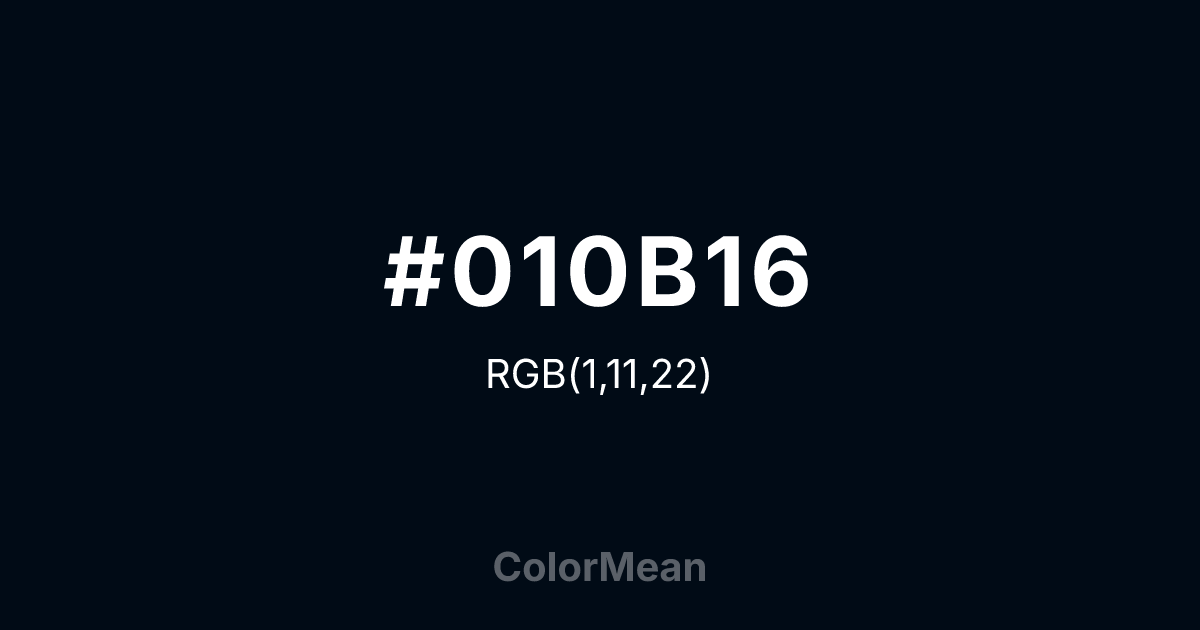 #010B16 color swatch