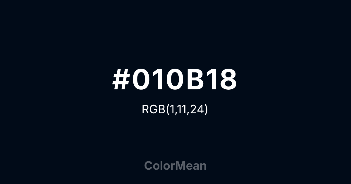 #010B18 color swatch