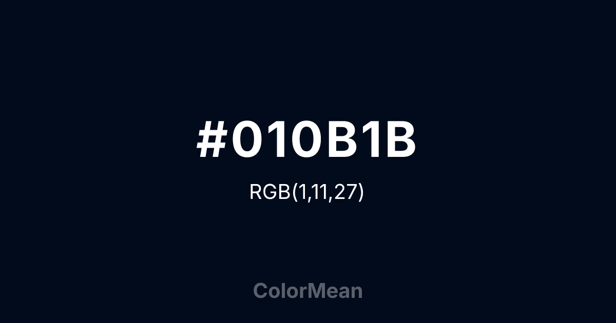 #010B1B color swatch