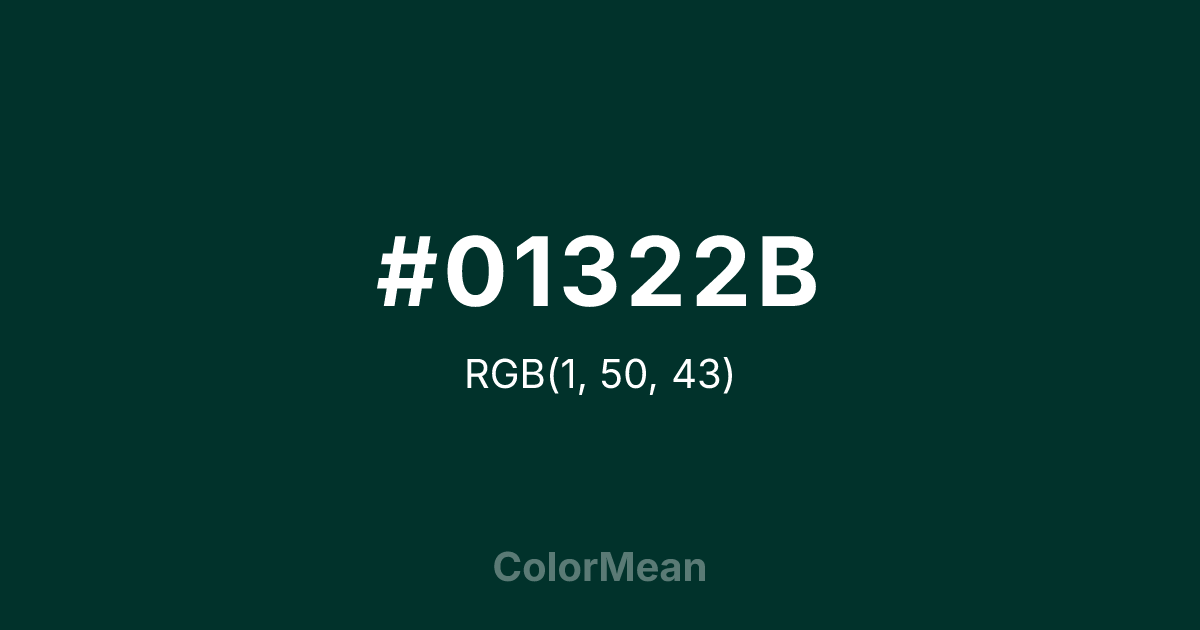 #01322B color swatch
