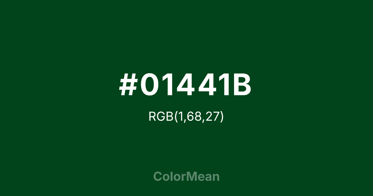 #01441B color swatch