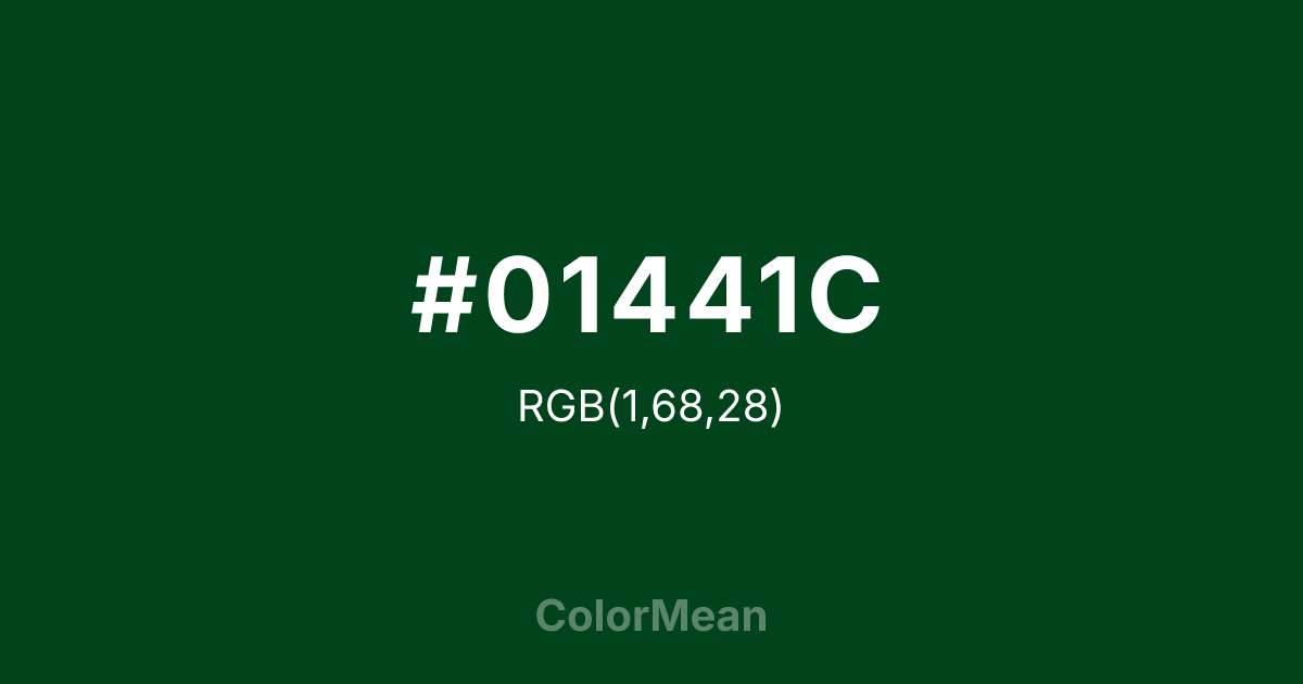 #01441C color swatch