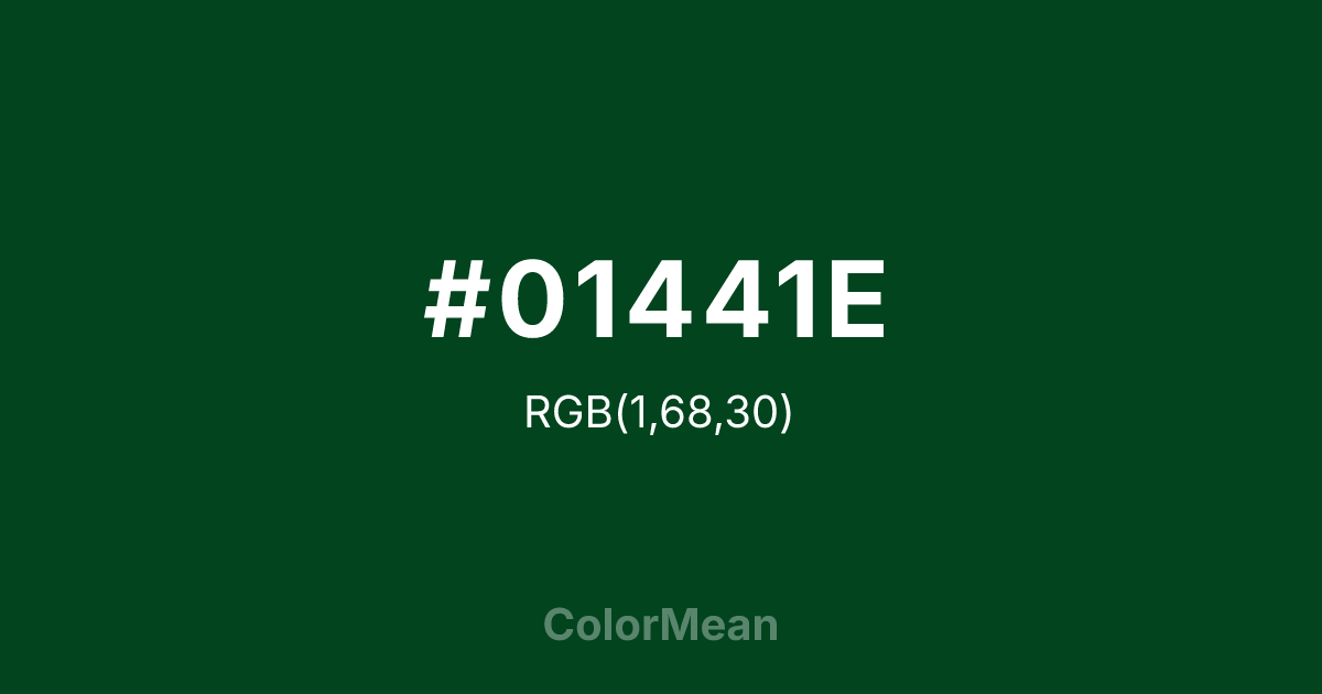 #01441E color swatch
