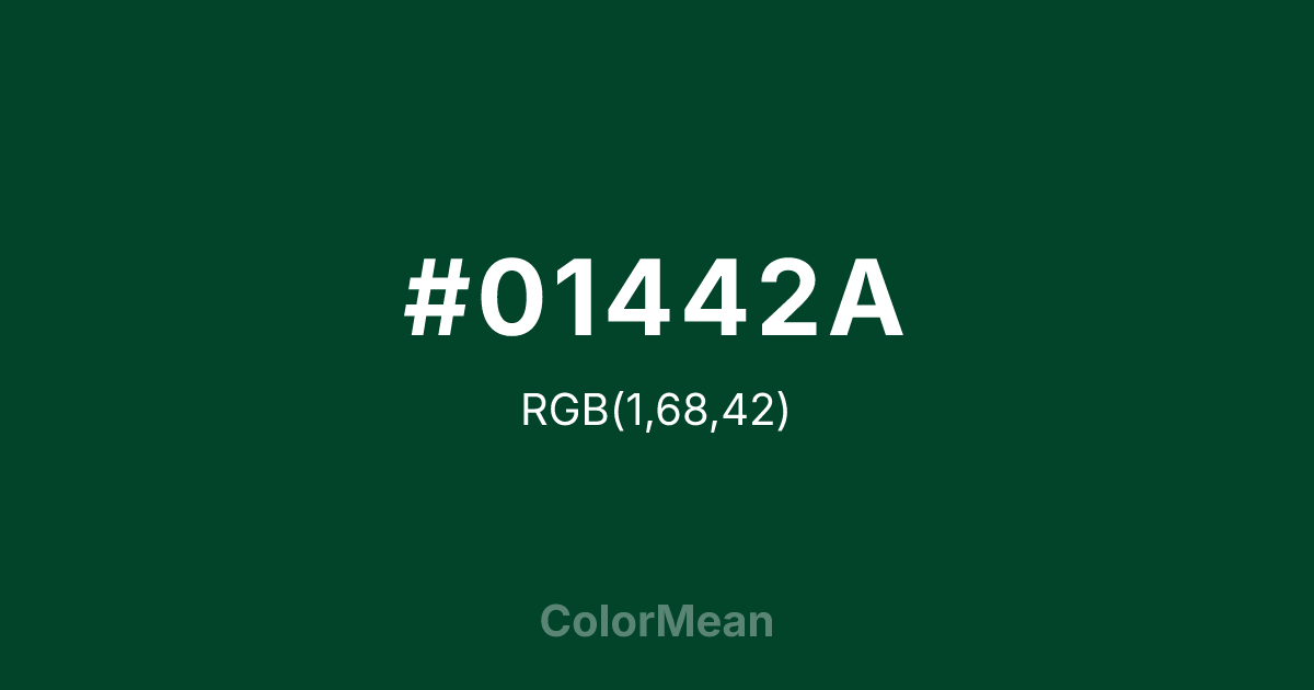 #01442A color swatch