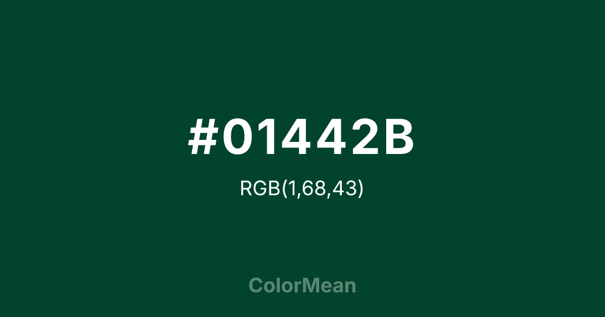 #01442B color swatch